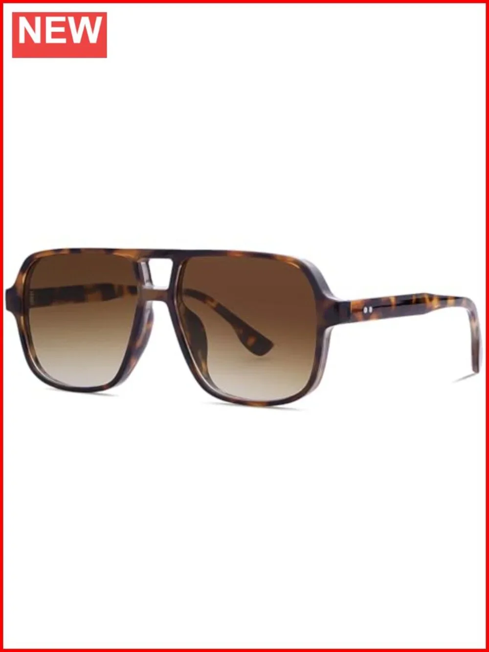 Retro Square Aviator Sunglasses with UV400 Protection Lightweight